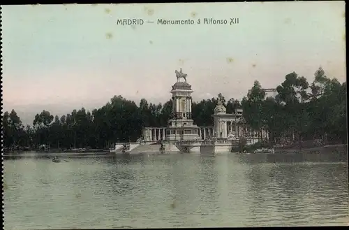 Ak Madrid, Spanien, Denkmal für Alfons XII