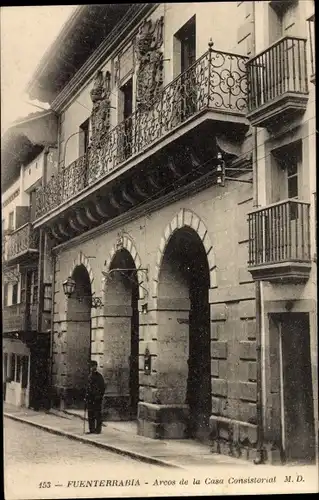 Ak Hondarribia Fuenterrabia Baskenland, Arcos de la Casa Consistorial