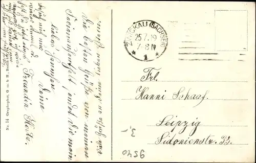 Ak Zwickau in Sachsen, Ruderboot auf dem Schwanenteich