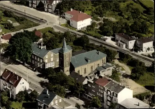 Ak Delmenhorst? Kirche, Fliegeraufnahme, Bahnstrecke