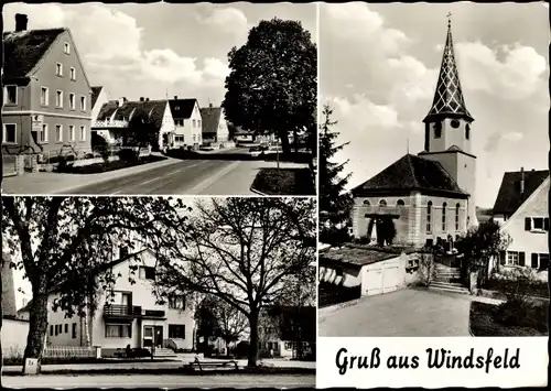 Ak Windsfeld Dittenheim in Mittelfranken, Kirche, Teilansichten, Straße
