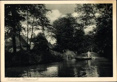 Ak Fischerhude Ottersberg in Niedersachsen, Wümme, Boot