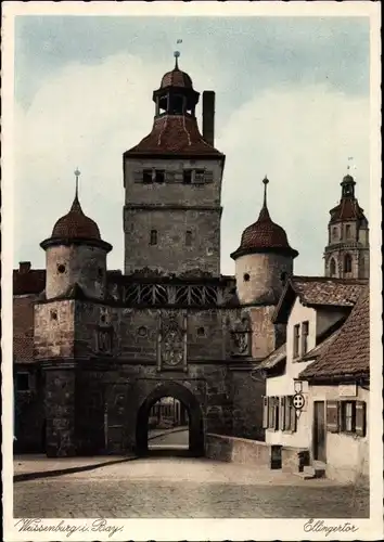 Ak Weißenburg am Sand Mittelfranken Bayern, Ellingertor