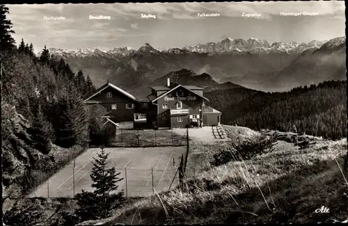 Ak Nesselwang im Allgäu, Sportheim Böck, Berggasthaus