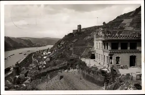 Ak Kaub in Rheinland Pfalz, Panorama, Gutenfels, Erholungsheim Elsenburg