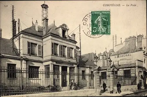 Ak Compiègne Oise, La Poste