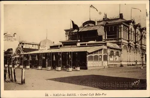 Ak Malo les Bains Nord, Grand Café Belle-Vue