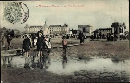 Ak Malo les Bains Nord, Der Strand, Das Casino