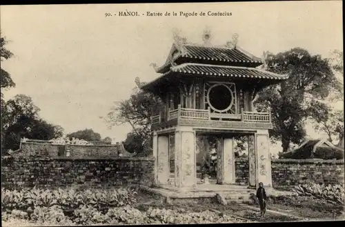 Ak Hanoi, Vietnam, Konfuzius-Pagode, Eingang