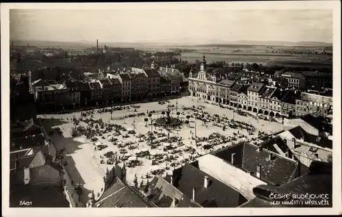 Ak České Budějovice Budweis Südböhmen, Marktplatz