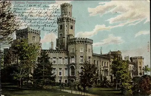 Ak České Budějovice Budweis Südböhmen, Schloss Frauenberg
