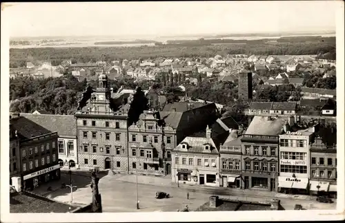 Ak Kolín Köln an der Elbe Mittelböhmen, Luftbild der Stadt