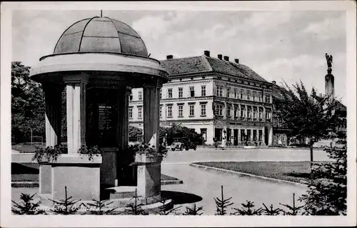 Ak Znojmo Znaim Südmähren, Café Ostmark, Pavillon, Säule