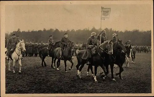 Ak Präsident Tomáš Garrigue Masaryk, Tschechische Soldaten, 1925