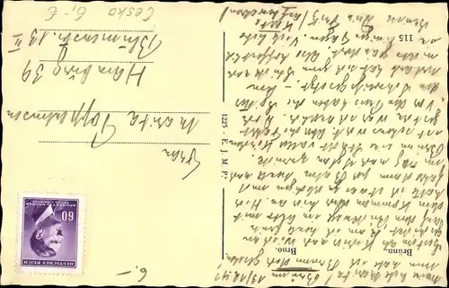 Ak Brno Brünn Südmähren, Straßenpartie, Kirche