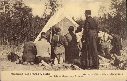 Ak-Missionen der Oblatenväter, Heilige Messe unter dem Zelt