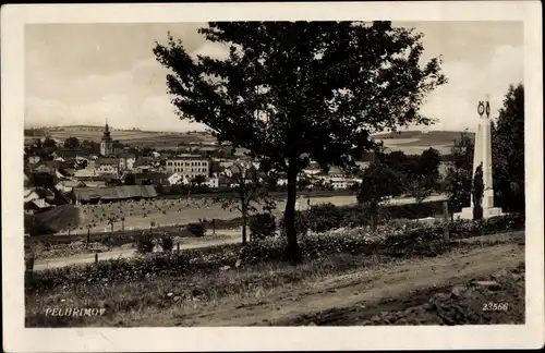 Ak Pelhřimov Pilgram Region Hochland, Teilansicht, Denkmal