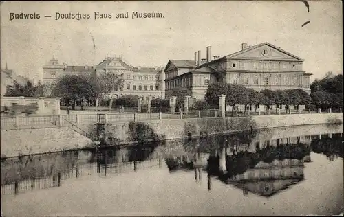 Ak České Budějovice Budweis Südböhmen, Deutsches Haus und Museum