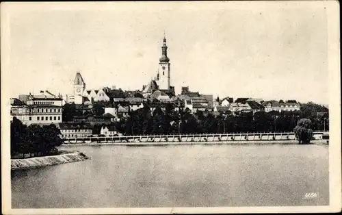 Ak Tábor Südböhmen, Panorama, Kirche