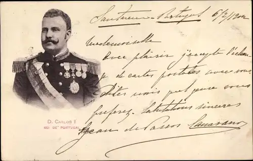 Ak Karl I., König von Portugal, Portrait in Uniform