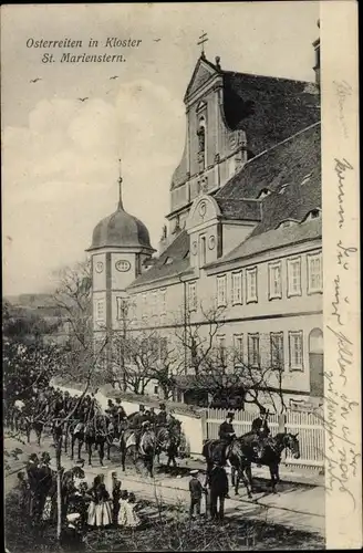 Ak Panschwitz Kuckau Oberlausitz, Kloster St. Marienstern, Osterreiten