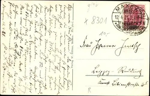 Ak Maxen Müglitztal in Sachsen, Kirche, Pfarrhaus