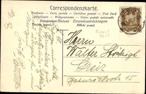 Briefmarken Ak Wappen, Schwarzer Adler, Schwalben