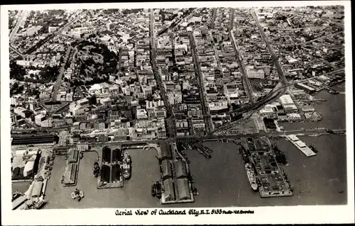 Ak Auckland Neuseeland, Fliegeraufnahme