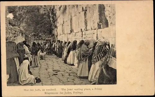 Ak Jerusalem Israel, Klagemauer, Freitags