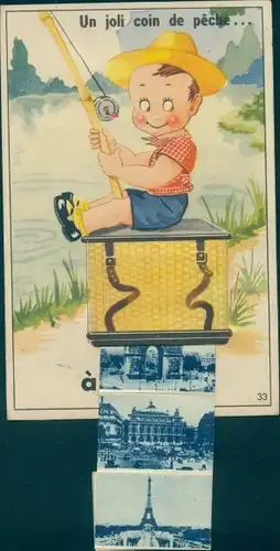 Leporello Ak Paris, Arc de Triomphe, Tour Eiffel