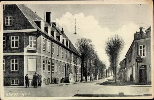 Ak Christiansfeld Kolding Dänemark, Straßenpartie, Häuser