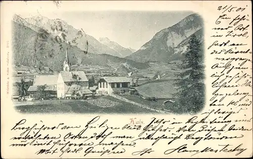 Ak Kals am Großglockner Tirol, Totalansicht
