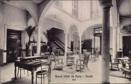 Ak Sevilla Andalusien, Grand Hotel de Paris, Lobby