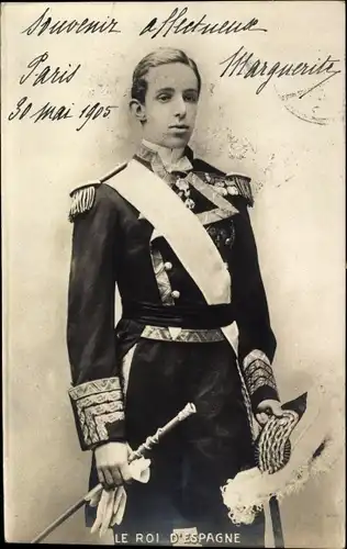 Ak König Alfons XIII. von Spanien