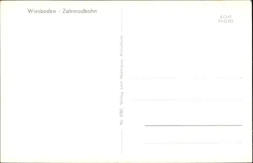 Ak Wiesbaden in Hessen, Zahnradbahn