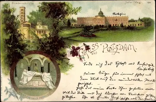 Litho Potsdam in Brandenburg, Friedenskirche, Neues Palais, Mausoleum