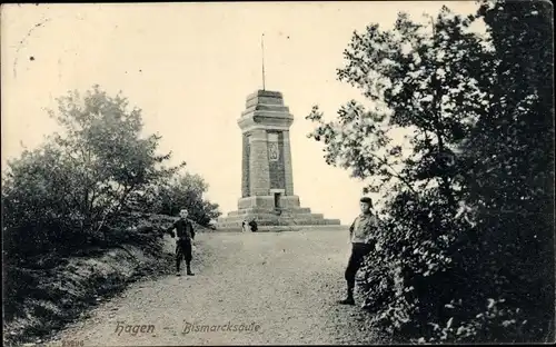 Ak Hagen in Holstein, Bismarcksäule