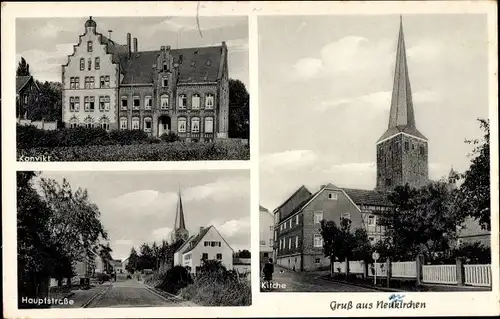 Ak Neukirchen Vluyn am Niederrhein, Konvikt, Hauptstraße, Kirche