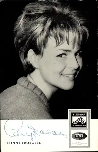 Ak Schauspielerin und Sängerin Conny Froboess, Portrait, Autogramm