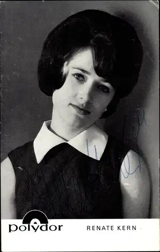 Ak Sängerin Renate Kern, Damals in Napoli, Autogramm