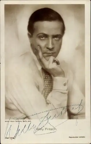 Ak Schauspieler Willy Fritsch, Portrait, Autogramm