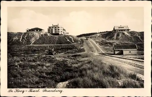 Ak De Koog Texel Nordholland Niederlande, Strandweg