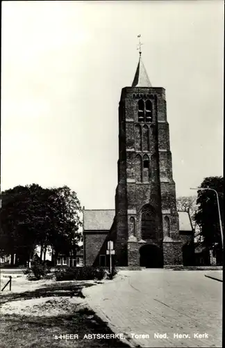 Ak 's Heer Abtskerke Zeeland, Toren Ned. Herv. Kerk