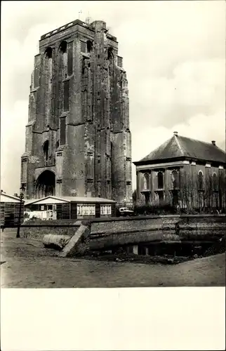 Ak Zierikzee Zeeland, St. Lievens Monstertoren, Herv. Kerk