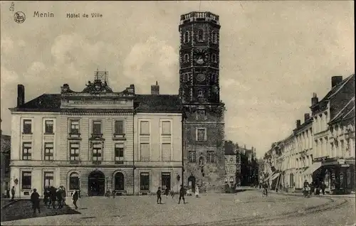 Ak Menin Menen Meenen Lys Westflandern, Rathaus
