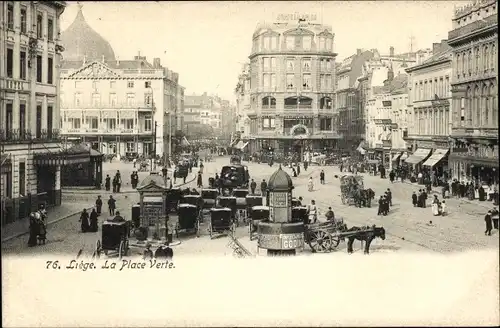 Ak Liège Lüttich Wallonien, Der Grüne Platz