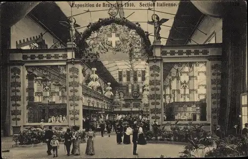 Ak Bruxelles Brüssel, Exposition 1910, Section Italienne