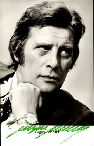 Ak Schauspieler Jürgen Scheller, Portrait, Autogramm