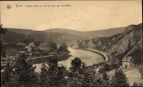 Ak Fidevoye Wallonien Namur, la Roche aux Corneilles, Blick auf den Fluss