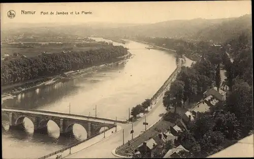 Ak Namur Wallonien, Pont de Jambes et la Plante